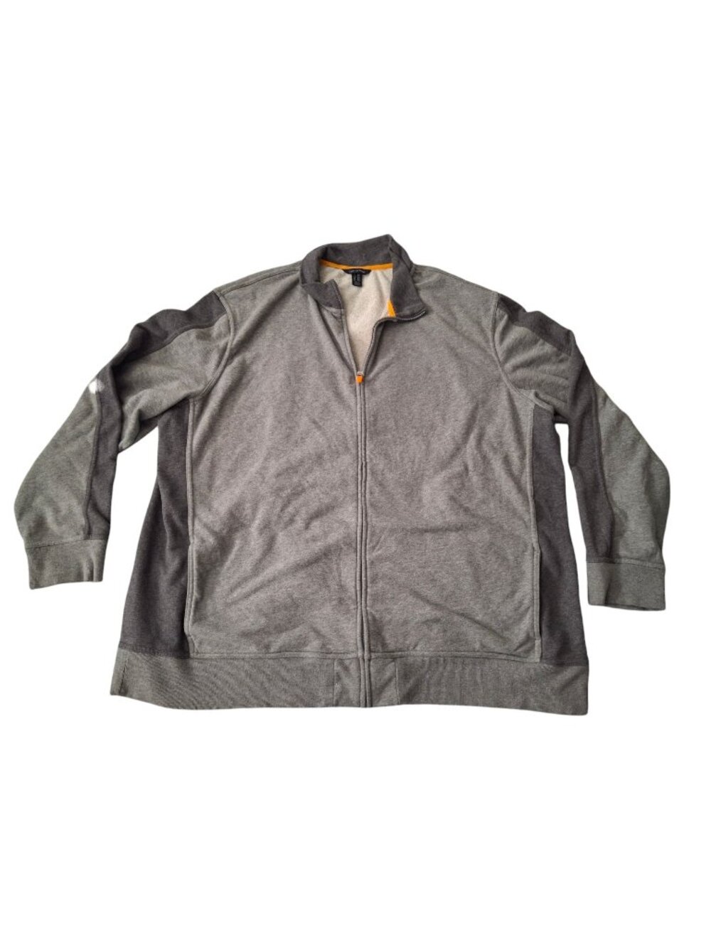 Lands End Grey Full Zip Men’s Jacket Lightweight Orange Zipper Men’s 3XL